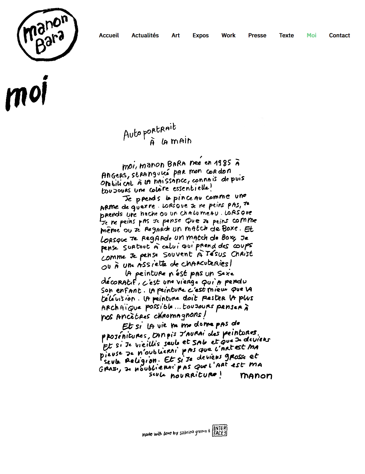 projet manon bara site